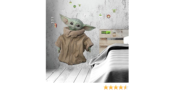 Amazon Co Jp Roommates Star Wars The Mandalorian The Child Peel And Stick Giant Wall Decals ホーム キッチン