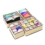 (モラーザントラディー)More than tradeレディース 収納ボックス 4点セット 仕切りケース イノマタ化学 下着収納 スライドランジェリーケース　折りたたみ　ベージュ