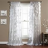 High Quality Riley Window Curtain, 84 by 54-Inch, White