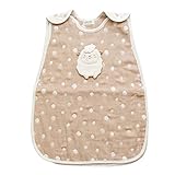 日本製　オーガニックコットン　5重ガーゼ　にこにこ動物のラミケットスリーパー　ひつじ　Amorosa mamma　アモローサマンマ