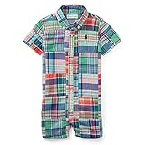 POLO RALPH LAUREN (ポロ ラルフローレン) カバーオール ベビー 男の子 半袖 チェック 9M [並行輸入品]