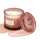 LA JOLIE MUSE アロマキャンドル サンダルウッド ローズ キャンドル ホームフレグランス ラージ ダブルウィックキャンドル クリーンな燃焼 340g