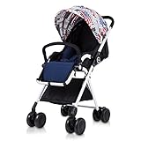 QXmEiベビーカート1 to 3 years old一方向アルミチューブ折りたたみポータブルCan Sit Down and Lie Down衝撃吸収機能最大荷重20 kg Baby Strolle