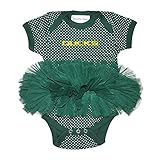 NCAA Oregon Ducks子供用ガールズピンドットチュチュクリーパー、6ヶ月、グリーン