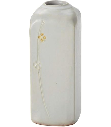 Amazon.co.jp: 信楽焼 花器 金彩花彫花瓶 幅22x直径22x高さ23.5