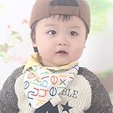 Taurau.C コットン 防水 ベビー スタイ よだれかけ ビブ V襟 3枚セット 男の子