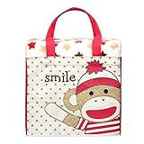 Baby Starters Blanket N Tote To Go Sock Monkey, Red/brown by Baby Starters
