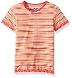 KicKeeパンツLittle Girls ' Print Lace Tee幼児/子供 – 島ストライプ カラー: ピンク