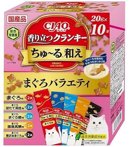 Amazon.co.jp: チャオ (CIAO) 香り立つクランキーちゅ~る和え BOX