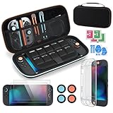 ELUTENG Switch 2 ケース 10点セット スイッチ 2 専用 収納バッグ 保護カバー 大容量収納バッグ Switch 2専用対応 耐衝撃 switch 2本体&アクセサリー用プロテクティブケース 防水 軽量設計 ブラック