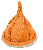 Plus Nao(プラスナオ) あったかボア入りニット帽 キッズ とんがり くるくる つんつん 帽子 男の子 女の子 ベビー 防寒 BOY GIRL 赤ちゃん KID オレンジ