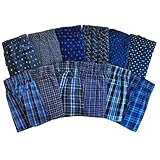 [フリーアドヴァンス] 超 プリント柄・チエック＆ストライプ柄綿100％ 紳士インナーウエアー (プリント柄, 5L(110~120cm))