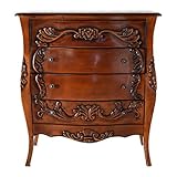 ロココStyle(ロココスタイル) アンティークロココ調 バンドブレ 4段チェスト ブラウン su-nm-012br