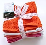 Wash Cloth Bundle - Orange Coral and Pink - 8 Count by Mainstays [並行輸入品]