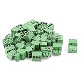 uxcell 端子台 ターミナルブロック 3ピン 3.81mm ピッチ オスメス PCB スクリュー ターミナル ブロック 20ペア