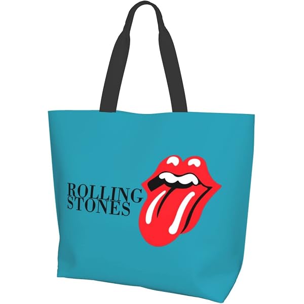 The Rolling Stones Tour 78 Eco Tote Bag - Official Licensed, Black, Biodegradable Polypropylene, 14" X 15" - View #2