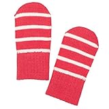 Polarn O PyretクラシックストライプMagicウールThumble Mittens カラー: ピンク