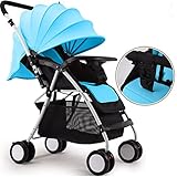 ベビーカー 両対面背面ベビーカー・バギーお互いに変換できる　ベビーカー 快適乗り心地 1ヶ月~36ヶ月頃対象 (ブルー)