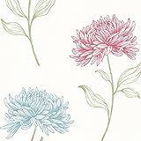 Brewster 2532-20430 Dehlia Floral Toss Wallpaper Pink [並行輸入品]