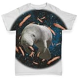 Twisted EnvyスペースベーコンManateeベビー幼児用面白い手織り印刷ベビーTシャツ US サイズ: S カラー: ホワイト