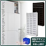 1cmピッチラック （オープンタイプ） 幅128cm 「上置+本体セット」/ダークブラウン