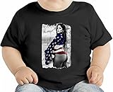 Big Booty American Flag Girl オーガニックベビーTシャツ 12 - 18 Months