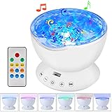 GRDEリモートコントロールプロジェクターライト内蔵音楽プレーヤー12 LED & 7カラーモードの変更オーシャン波プロジェクターナイトライトの寝室リビングルーム GT-Ocean wave ligh