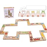 Demiawaking　かわいい幼児 子供 教育教材 木のおもちゃ　知育/啓蒙教育おもちゃ ドミノ遊び