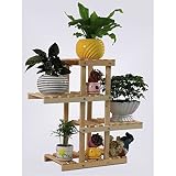 木製フラワーラック室内植物スタンド木製植物フラワーディスプレイスタンド木製ポットシェルフストレージラック屋外 (色 : B)