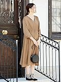 Angeliebe エンジェリーベ マタニティ ワンピース 授乳口付き デシン ギャザー ワンピ 妊婦服 産前 産後 L モカ 21862 21862170