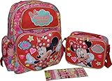 Disney Minnie Mouse Set 16" Backpack & Lunch Box W/ Bonus 12Pk Pencils [並行輸入品]
