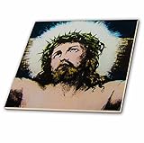 3drose Scenes from the Pastマジックランタン – ヴィンテージマジックランタンスライドCrucifixion of Jesus Christ Christian – タイル 