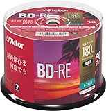 Victor ビクター BD-RE くり返し録画用 片面1層 1-2倍速 50枚 VBE130NP50SJ1 ホワイト