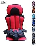 【DEZAR】チャイルドシート 生後 9カ月 ~ 4才 まで ご利用 出来ます 持ち運び に 便利 取り付け 脱着 簡単 子供 保護 簡易 型 座席 どこでも チェア シート ベビー チェア (赤色)