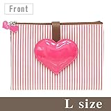 ポーチェ(pouche) Ｗポーチ ハート Ｌサイズ(ピンク)