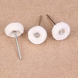 積層ソフトバフ研削研磨用品　フェルト軸付ホイール　バフ金属 仕上げ 鏡面 加工に対応 (3点のセット)