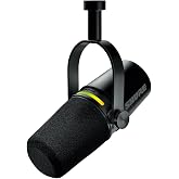 SHURE シュア MV7+ ポッドキャストマイクロホン ブラック MV7+-K : OBS 認証 ダイナミックマイク カーディオイド 単一指向性 USB-C XLR 有線 ノイズ除去 配信 ストリーミング YouTube 録音 レコーディング 音楽