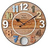 INTERFORM INC. インタ－フォルム 掛け時計 振り子時計 カラフル ポップ 見やすい ウッド Bergoベルゴ CL-8933