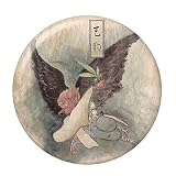 妖怪缶バッジ 【天狗・ミニブック付き】 特大サイズ（76mm） 安全ピンタイプ