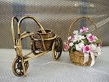 ラタン　自転車型花器　花器　かざり　インテリア　花入れ　花かご　【自転車型花器3】
