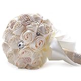 高級手作り　ウェディング ブーケ　花嫁ブーケ　バラの 造花のブーケ 結婚式造花
