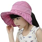 つば広帽子 子供 可愛い つば広ハット 夏 ギッズ 通学 通園 帽子 ガールズ　女の子 UVカット キャップ 日よけ帽子 おしゃれ 4歳～8歳 カジュアル 旅行　登山 アウトドア 紫外線対策 52-5