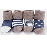 【R.shop】 秋 冬 かわいい 保温 厚手 ベビー ソックス 5足 セット （ ピンク ・ ブルー ） 靴下 キッズ 赤ちゃん 新生児 お祝い 出産 祝い プレゼント 男の子 女の子 足袋 (XS