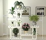 消毒木製フラワースタンド アンティーク5層天然広葉樹屋内/屋外植物劇場折りたたみポータブルハーブブース温室ウッドシェルフ庭装飾 強い支持力 (色 : C-1)