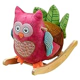 Rockabye Owlivia Pink Owl Rocker, One Size [並行輸入品]