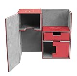 Twin FlipnTray Deck Case 160+ Standard Size XenoSkin Red Card Game [並行輸入品]