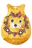 SODIAL(R)子供のロンパース-赤ちゃんのロンパース　ノースリーブベストロンパース　ライオンのパターン　新生児子供の服　黄色　95CM