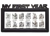 Black/White Frame Baby's First Year Timeline Collage Picture Frame (Colors Vary) by Sellim