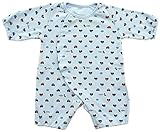 村信 スムース プチカバーオール くるま柄 70cm サックス 71665 日本製