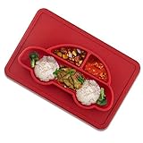 Seliyi イージーピージー ミニマット 赤い色 ぴったり吸着 ひっくり返らないベビー食器